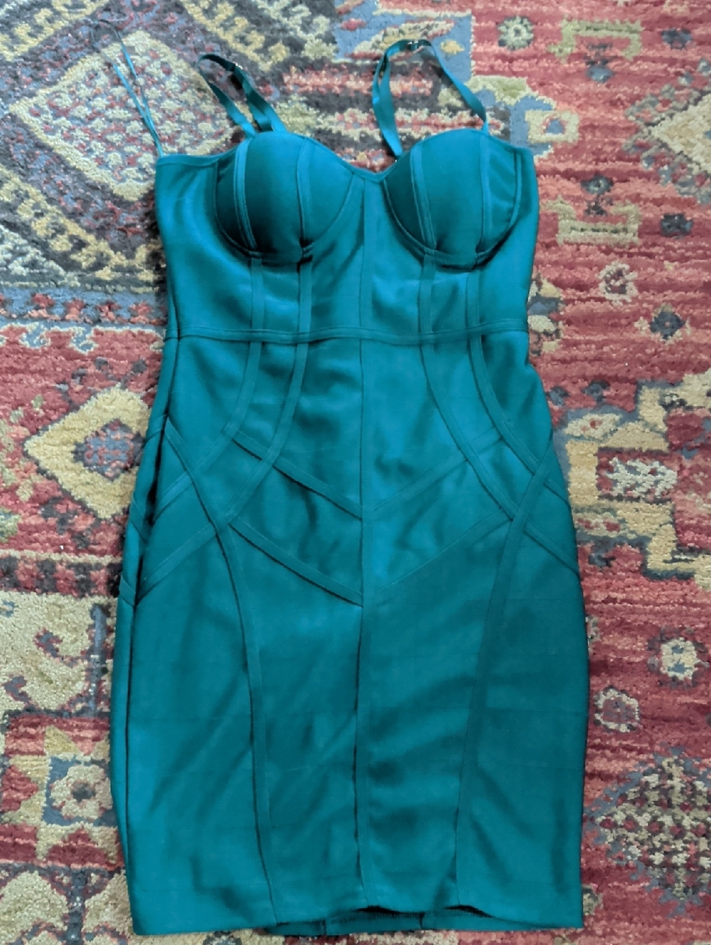 Teal Bodycon  Dress - Women